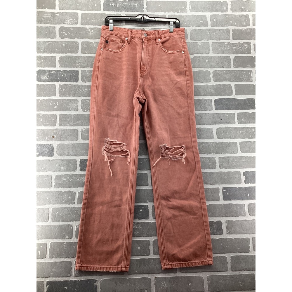 KanCan Ultra‎ High Rise 90s Straight Distressed Jeans Terracotta KC7445CR 7/27